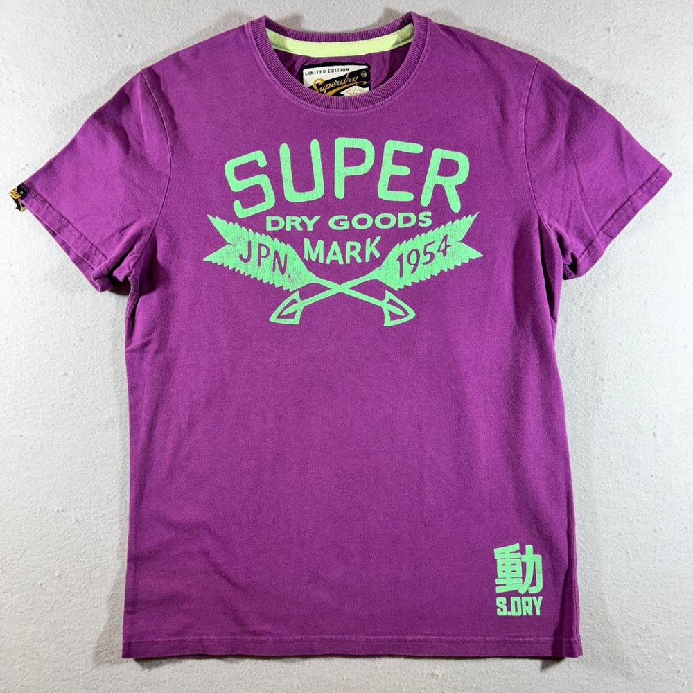 Superdry Vintage Goods Reworked Classics Purple Graphic T-Shirt Large MS1FA570S